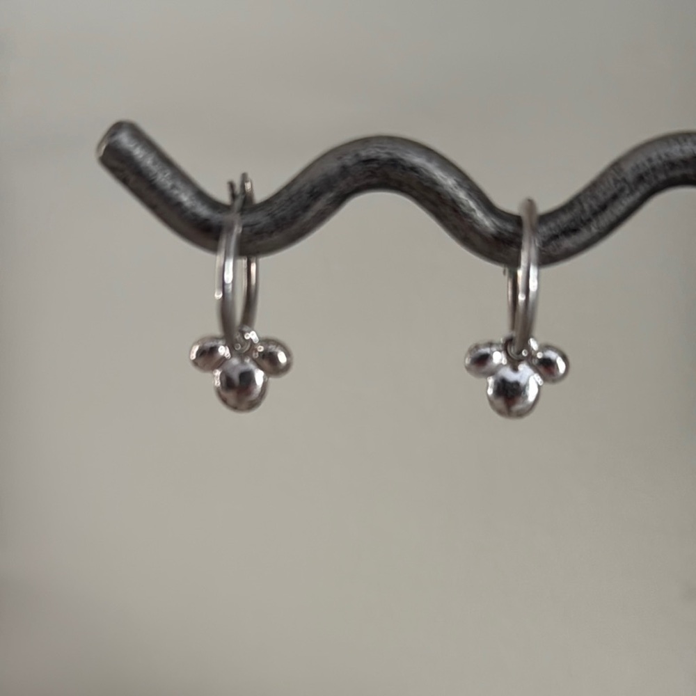 Disney Silver Mickey Mouse Earrings